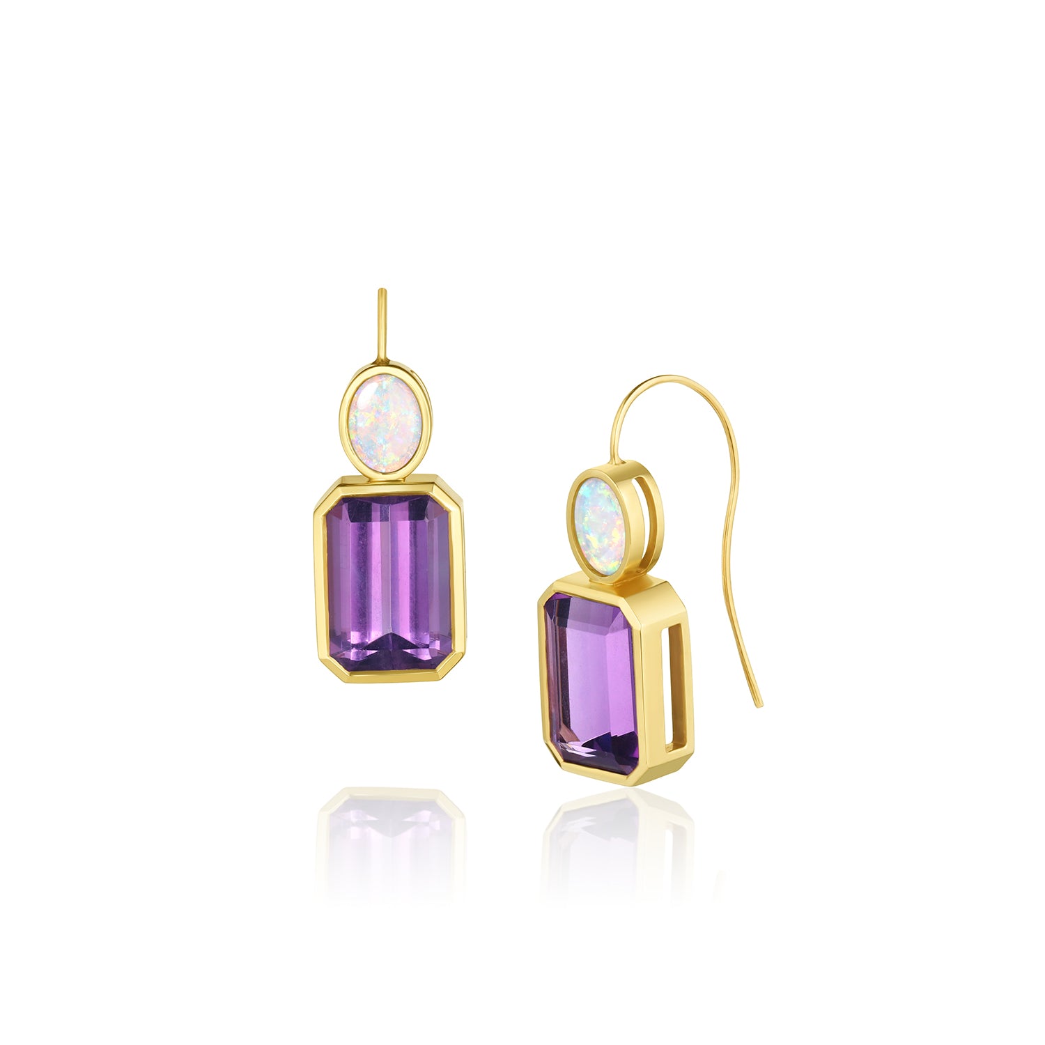 Amethyst and Opal Drops