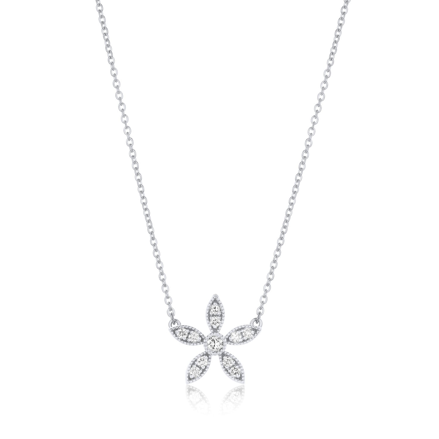 Diamond Floral Necklace